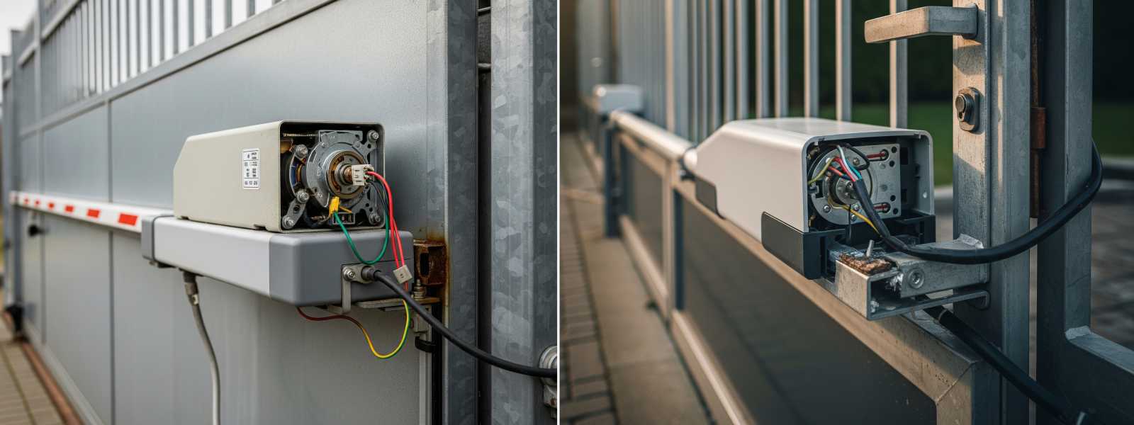 Malfunctioned Automatic Gate Opener Motor Exposed